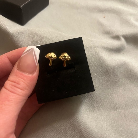 Coach Gold Mushroom Stud Earrings - Picture 3 of 6